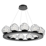 Luna Ring Chandelier - Matte Black / Clear Zircon