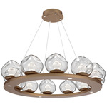Luna Ring Chandelier - Novel Brass / Clear Zircon