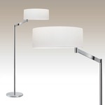 Perch Floor Lamp - Polished Chrome / White