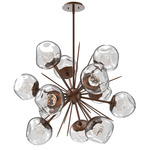 Luna Starburst Chandelier - Burnished Bronze / Clear Floret