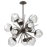 Luna Starburst Chandelier - Flat Bronze / Clear Zircon