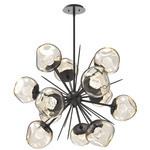 Luna Starburst Chandelier - Graphite / Amber Zircon