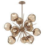 Luna Starburst Chandelier - Novel Brass / Bronze Geo