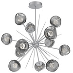 Luna Starburst Chandelier - Classic Silver / Smoke Zircon