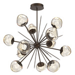 Luna Starburst Chandelier - Flat Bronze / Amber Zircon