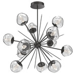 Luna Starburst Chandelier - Graphite / Clear Geo