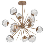 Luna Starburst Chandelier - Novel Brass / Clear Floret