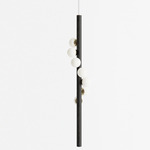 Willow Vertical Pendant - Black Oak / Brushed Brass