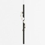 Willow Vertical Pendant - Black Oak / Brushed Stainless