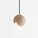 Anchor Pendant - Natural Oak / Frosted