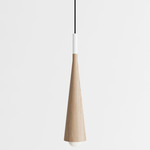 Stem Pendant - White / Natural Oak