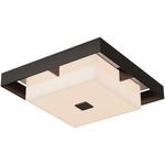 Shadow Box Outdoor Ceiling Flush Light - Coastal Oil Rubbed Bronze / Coastal Burnished Steel
