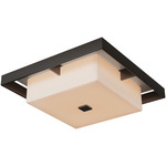 Shadow Box Outdoor Ceiling Flush Light - Coastal Oil Rubbed Bronze / Coastal Burnished Steel