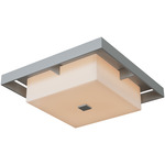 Shadow Box Outdoor Ceiling Flush Light - Coastal Burnished Steel / Coastal Burnished Steel