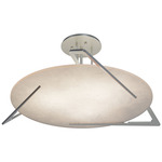 Callisto Semi Flush Ceiling Light - Vintage Platinum / Alabaster