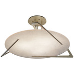 Callisto Semi Flush Ceiling Light - Soft Gold / Alabaster