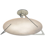 Callisto Semi Flush Ceiling Light - Sterling / Alabaster