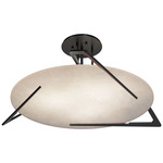Callisto Semi Flush Ceiling Light - Ink / Alabaster