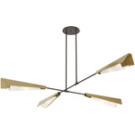 Vertex Pendant - Dark Smoke / Modern Brass