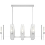 Passage Linear Pendant - White / Frosted