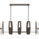 Passage Linear Pendant - Bronze / Frosted