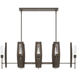 Passage Linear Pendant - Bronze / Clear