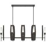 Passage Linear Pendant - Dark Smoke / Frosted