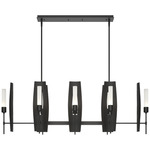 Passage Linear Pendant - Black / Frosted
