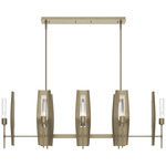 Passage Linear Pendant - Soft Gold / Clear