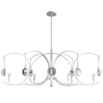 Optic Oval Pendant - White / White
