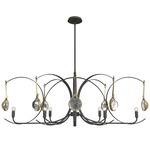 Optic Oval Pendant - Natural Iron / Modern Brass