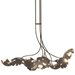Pangea Linear Pendant - Bronze / Clear / Frosted