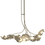 Pangea Linear Pendant - Soft Gold / Clear / Frosted
