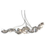 Pangea Linear Pendant - Sterling / Clear / Frosted