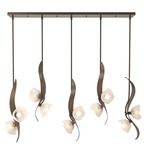 Mika Linear Multi Light Pendant - Bronze / Frosted