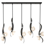Mika Linear Multi Light Pendant - Ink / Frosted