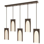 Cypress Linear Multi Light Pendant - Bronze / Seeded Clear