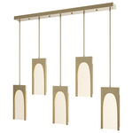 Cypress Linear Multi Light Pendant - Soft Gold / Seeded Clear