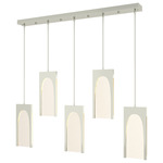 Cypress Linear Multi Light Pendant - Sterling / Seeded Clear