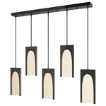 Cypress Linear Multi Light Pendant - Ink / Seeded Clear
