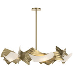 Crest Ring Pendant - Modern Brass / Frosted