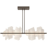 Volterra Linear Pendant - Bronze / Alabaster
