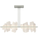Volterra Linear Pendant - Sterling / Alabaster