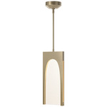 Cypress Pendant - Soft Gold / Seeded Clear