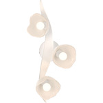 Mika Wall Sconce / Semi Flush Light - White / Frosted