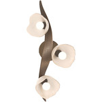 Mika Wall Sconce / Semi Flush Light - Bronze / Frosted