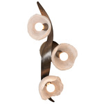 Mika Wall Sconce / Semi Flush Light - Dark Smoke / Frosted