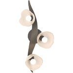 Mika Wall Sconce / Semi Flush Light - Natural Iron / Frosted