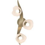 Mika Wall Sconce / Semi Flush Light - Soft Gold / Frosted