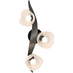 Mika Wall Sconce / Semi Flush Light - Ink / Frosted